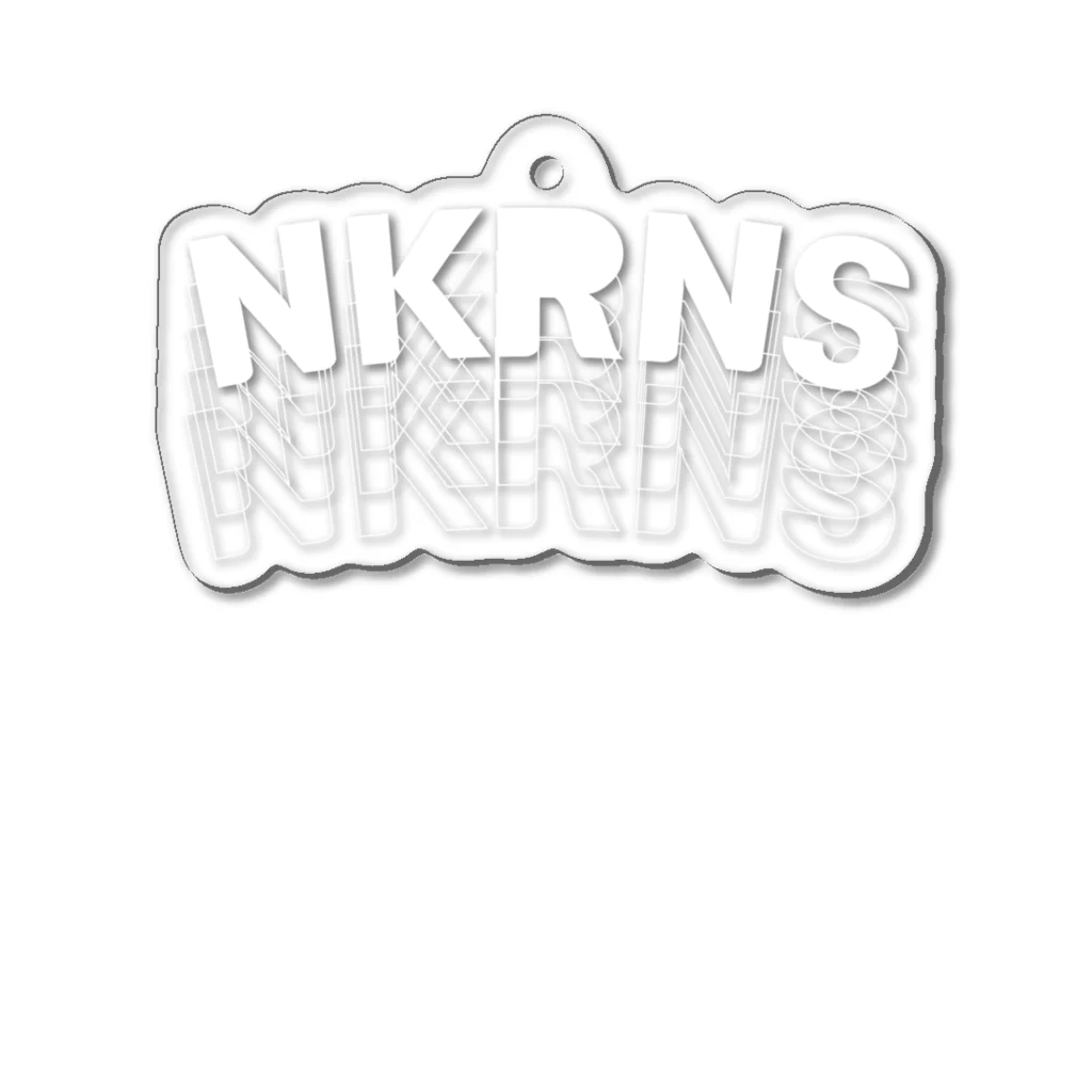 NKRNSのNKRNSアクリルキーホルダー　ロゴ白 Acrylic Key Chain