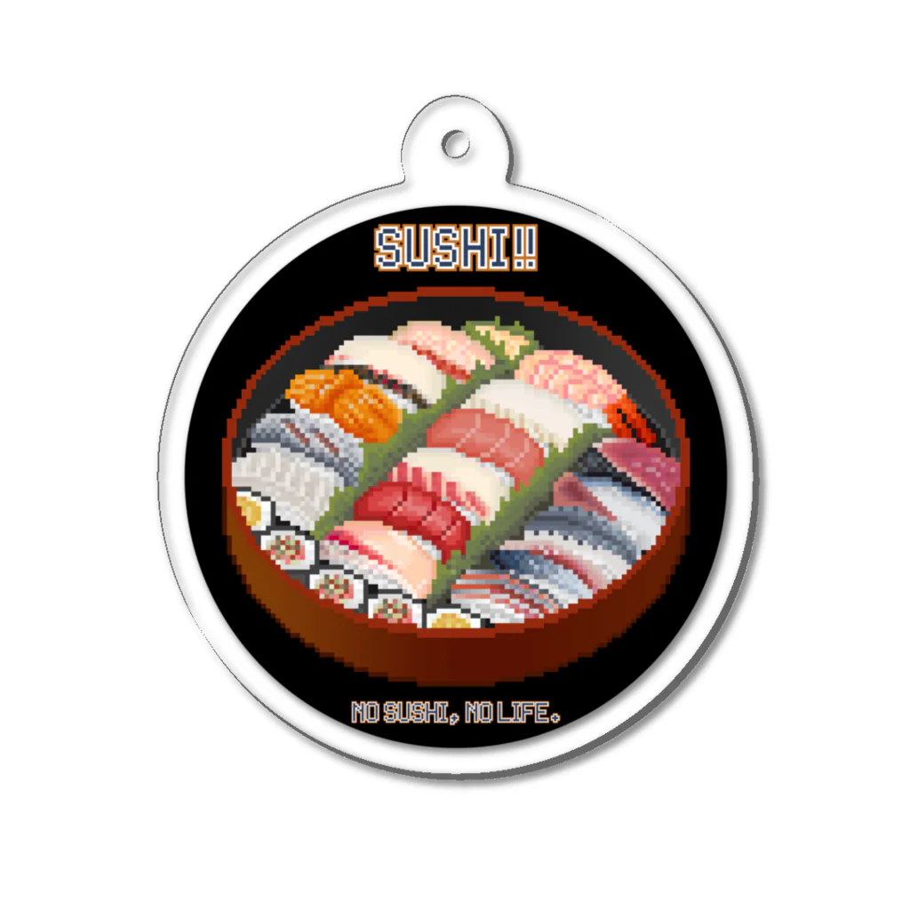 猫と釣り人のSUSHI_2RK_ST Acrylic Key Chain