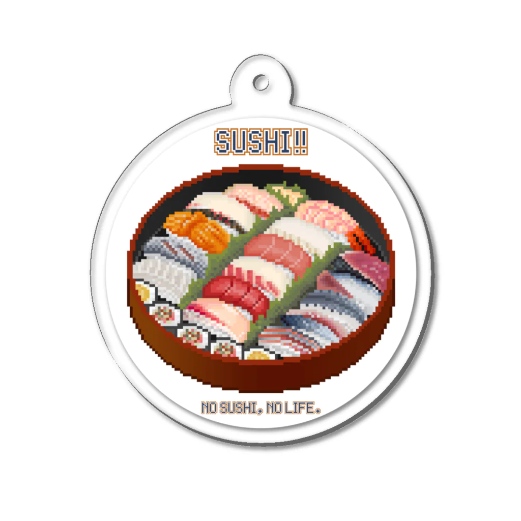 猫と釣り人のSUSHI_2RW_ST Acrylic Key Chain