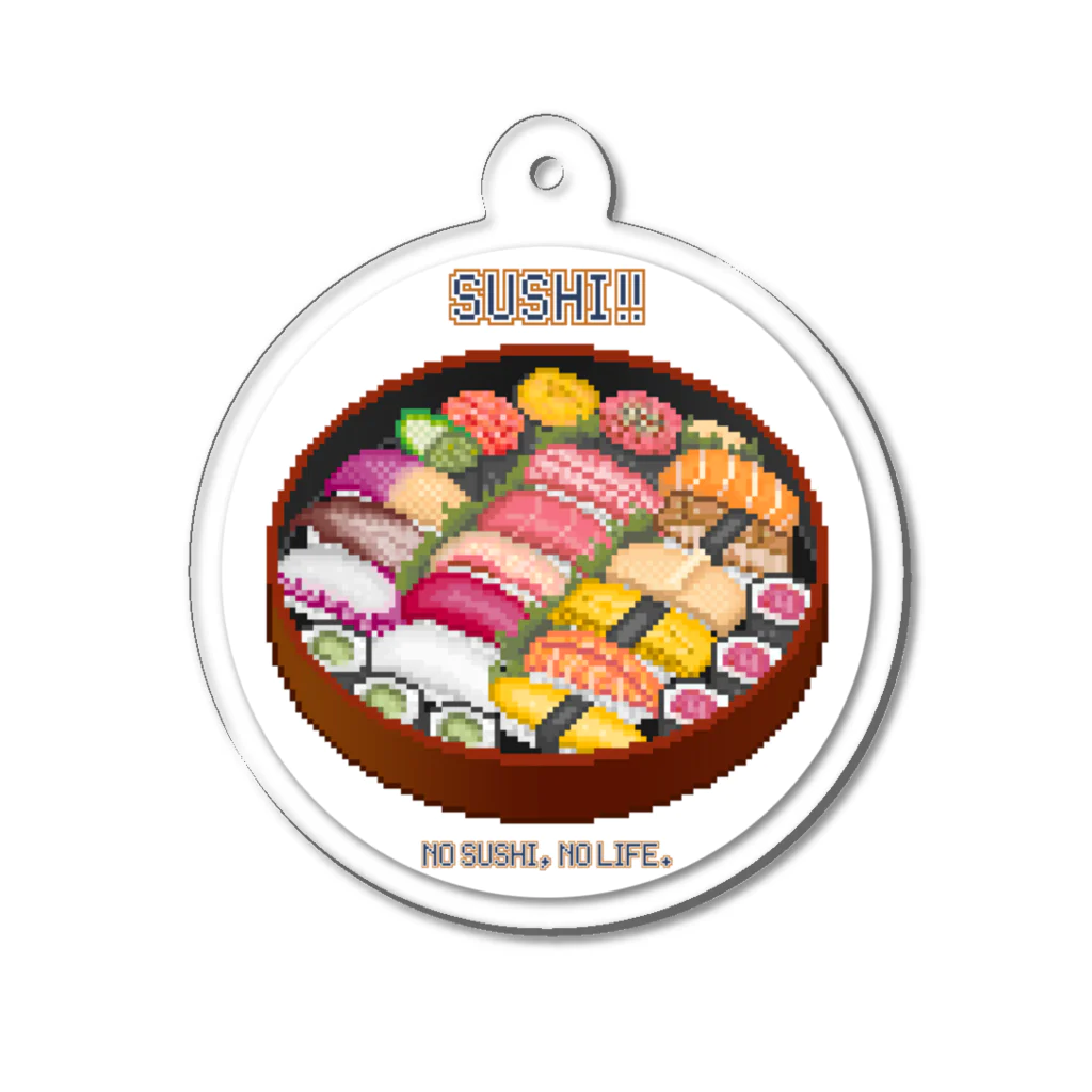 猫と釣り人のSUSHI_1RW_ST Acrylic Key Chain