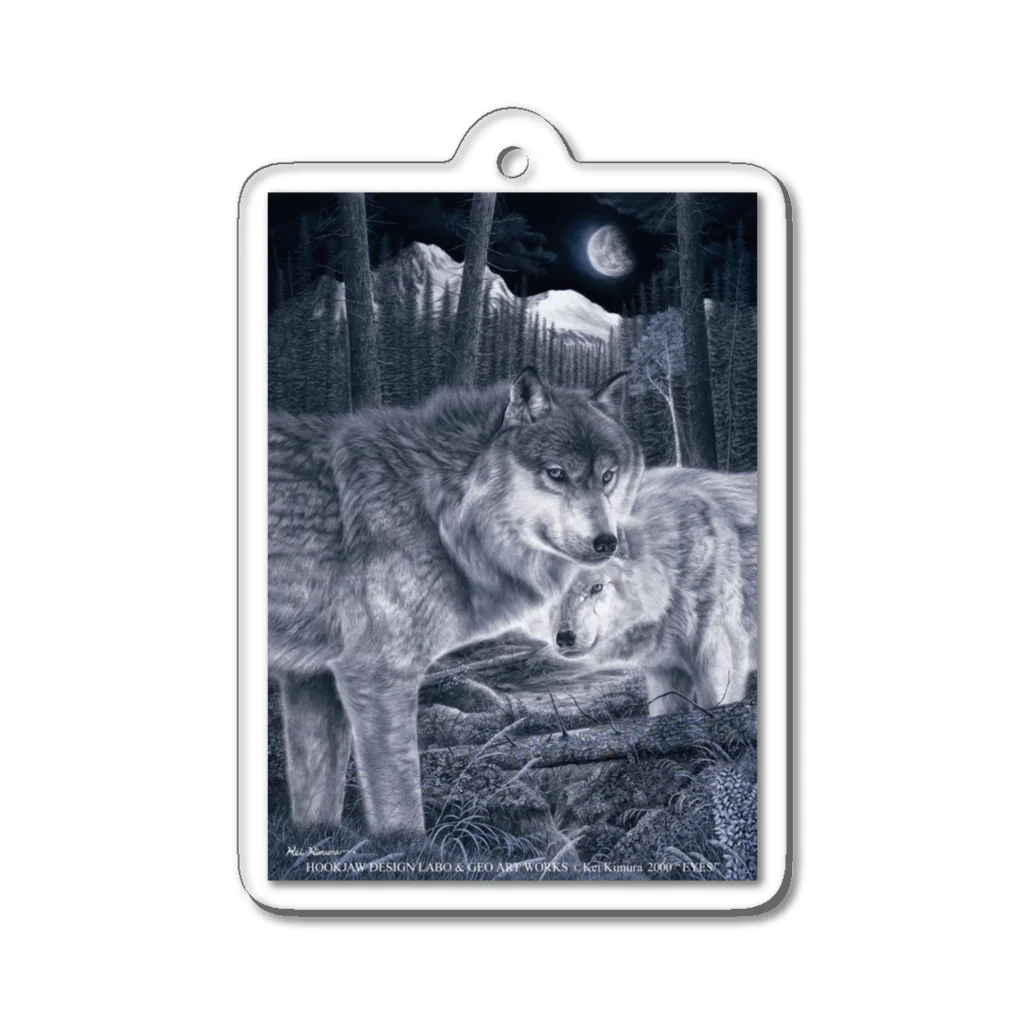 アラスカ野生動物画家きむらけいのE​Y​E​S​ ​-​視​線​- Acrylic Key Chain