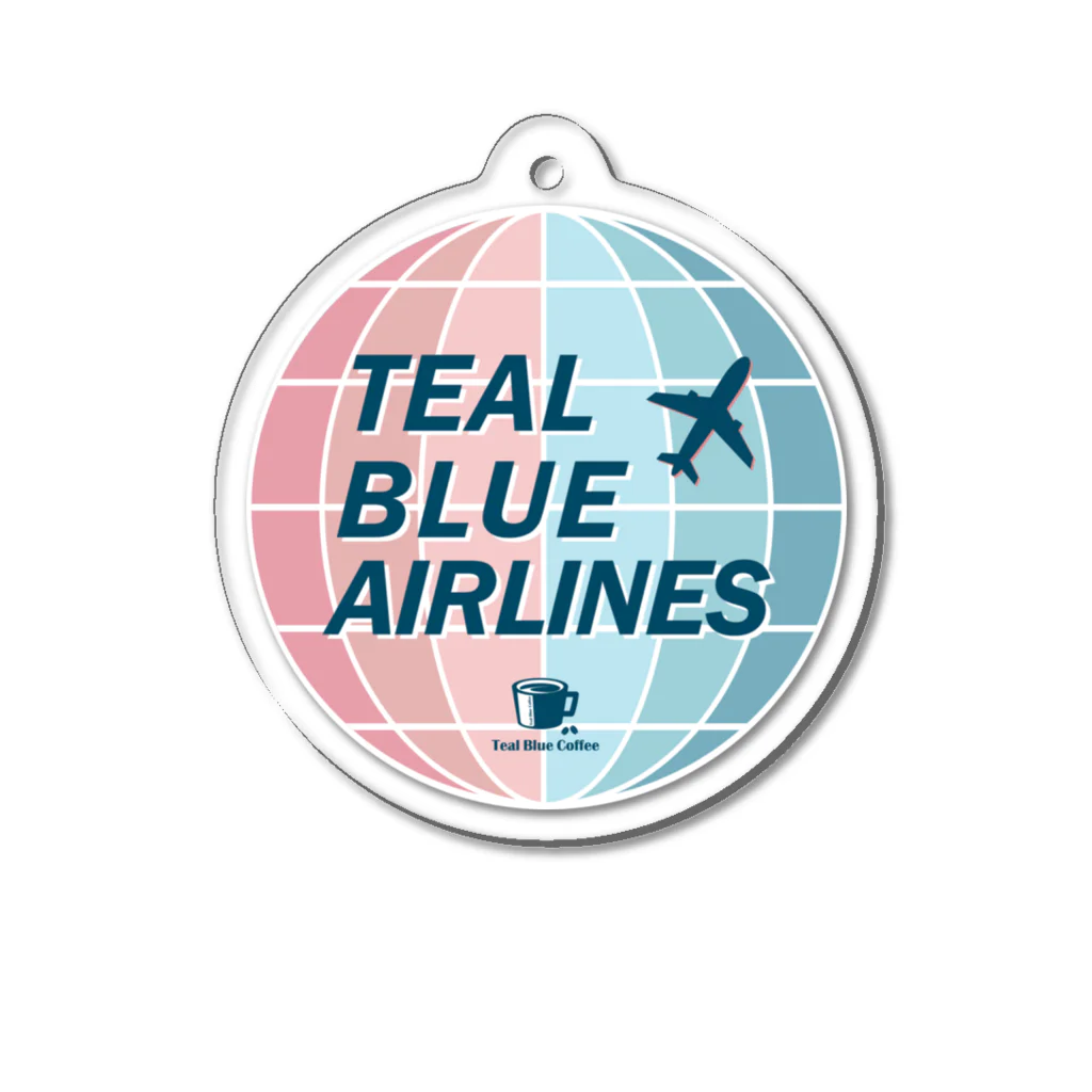Teal Blue CoffeeのTEAL BLUE AIRLINES Acrylic Key Chain