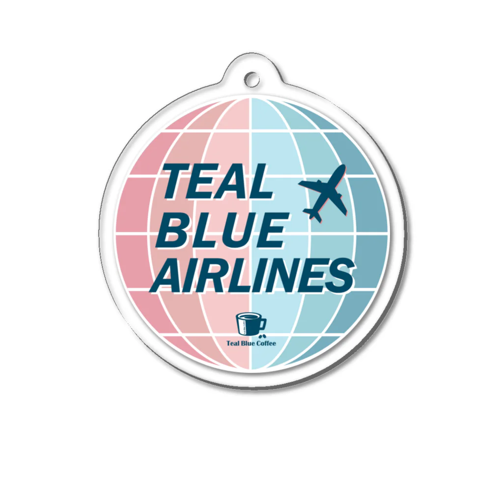 Teal Blue CoffeeのTEAL BLUE AIRLINES アクリルキーホルダー