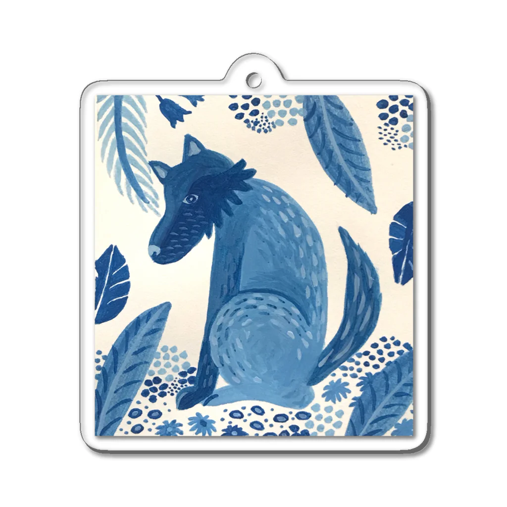 kayashopの青い犬 Acrylic Key Chain