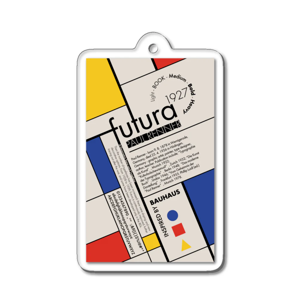 No.30_DesignWorks typographyのFutura Typography Design  Acrylic Key Chain