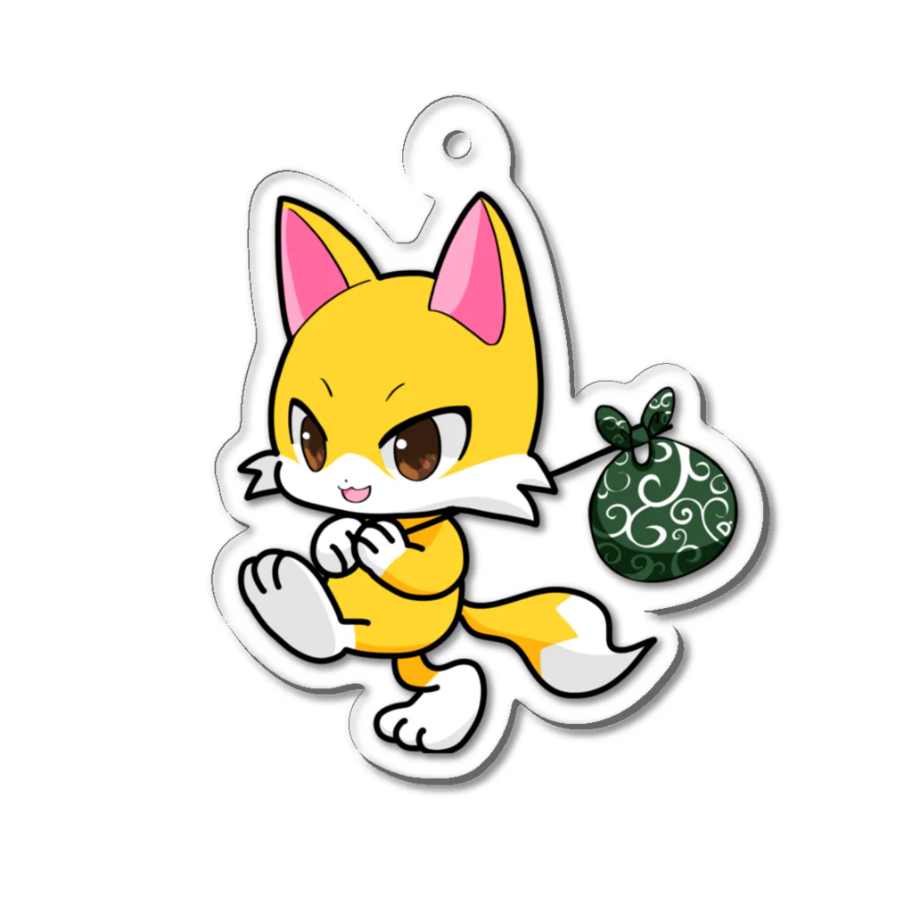 橙玉屋のキツネの旅支度 Acrylic Key Chain