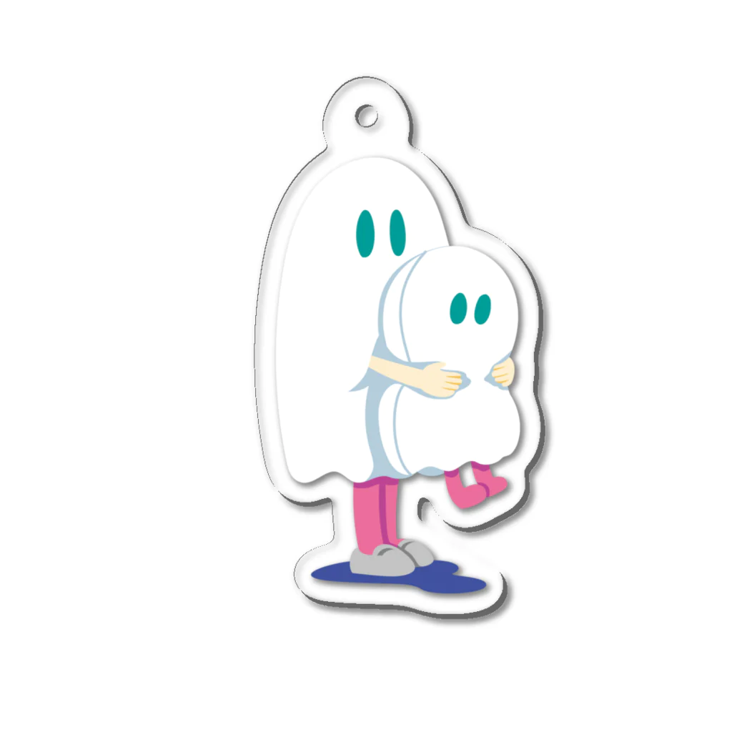 CHIMNEY雑貨店のぬいぐるみとななしのおばけちゃん Acrylic Key Chain