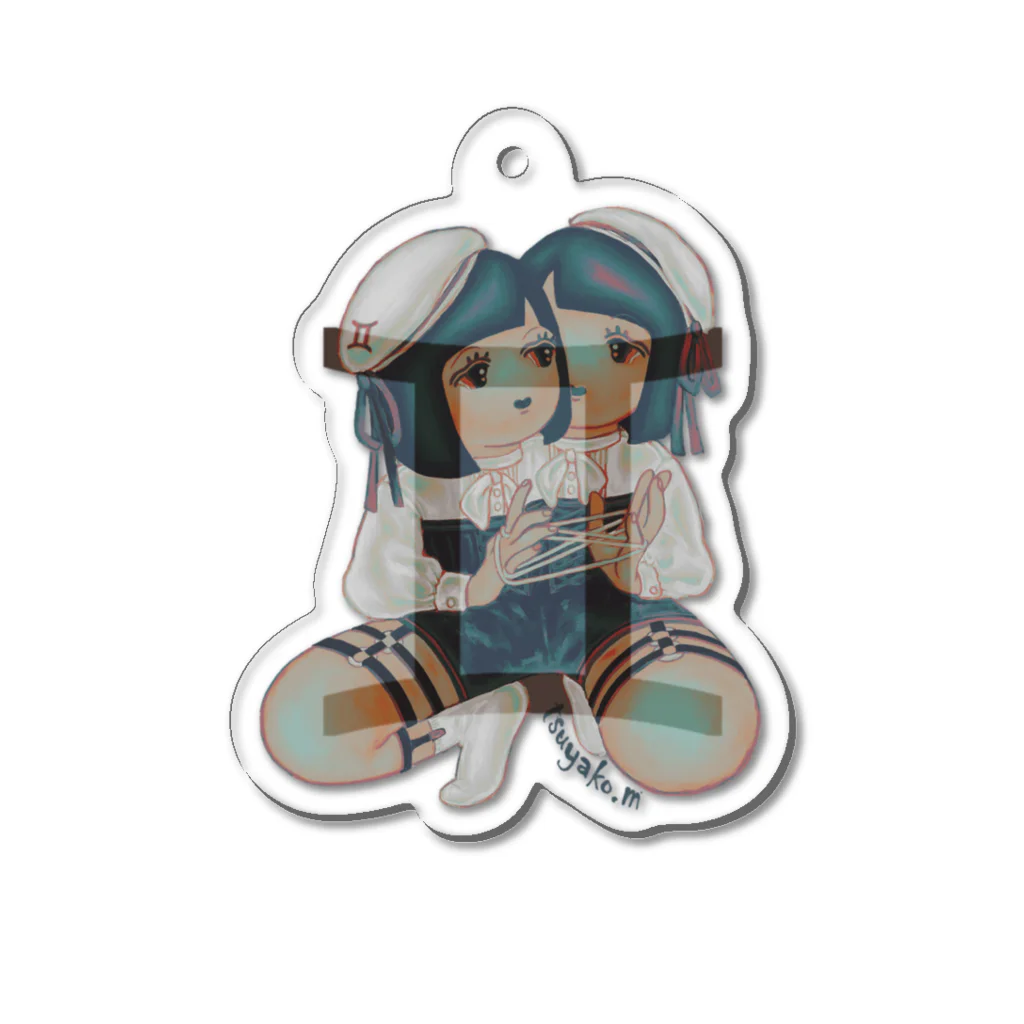 パライゾマートの12星座　双子座 Acrylic Key Chain