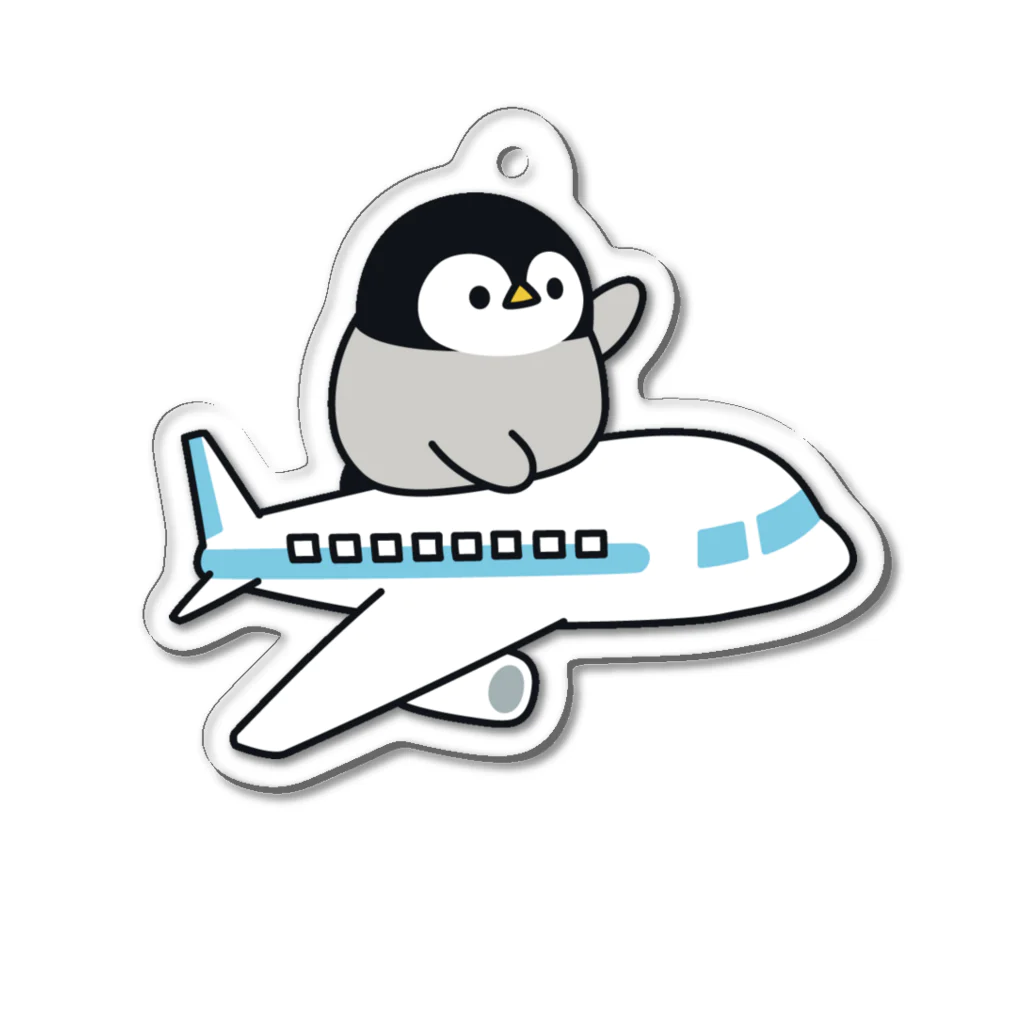 DECORの心くばりペンギン　飛行機ver. Acrylic Key Chain