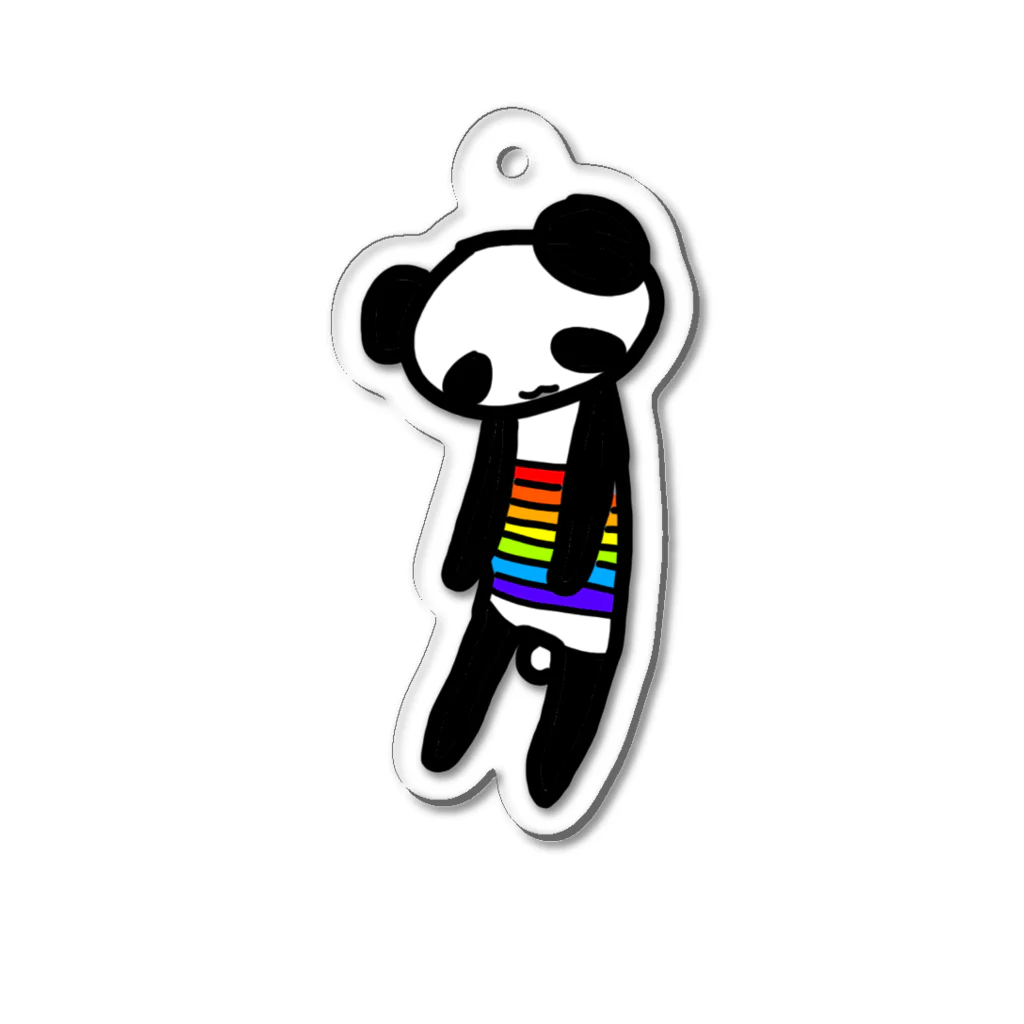 248-nijiya-の吊り下げレインボーぱんだ🌈 Acrylic Key Chain