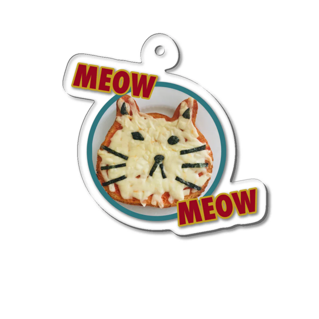 miomioのMEOW PIZZA Acrylic Key Chain