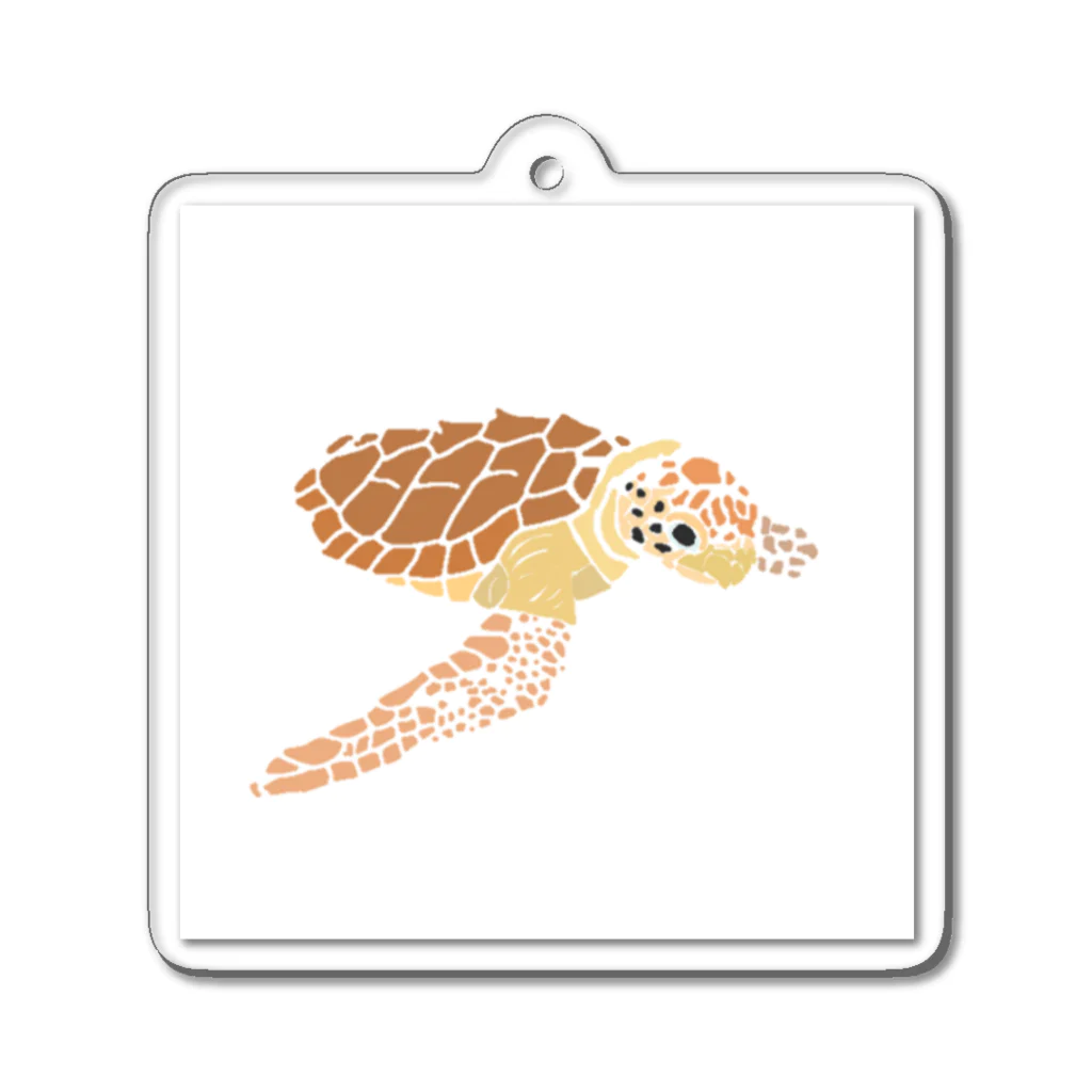 Aquarium Art_by Yamaのキーホルダー「アカウミガメ」 Acrylic Key Chain