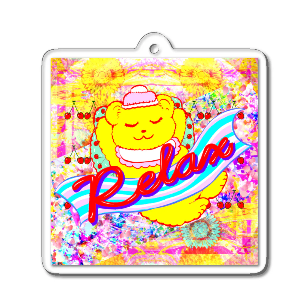 ✨🌈✨ユラクラカン🇯🇵 ✨🌈✨の🍒リラックスお昼寝ベアー🍒 Acrylic Key Chain