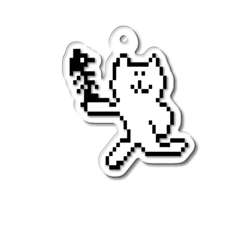 けちゃっぷごはんのお店のごちそうさま猫 Acrylic Key Chain