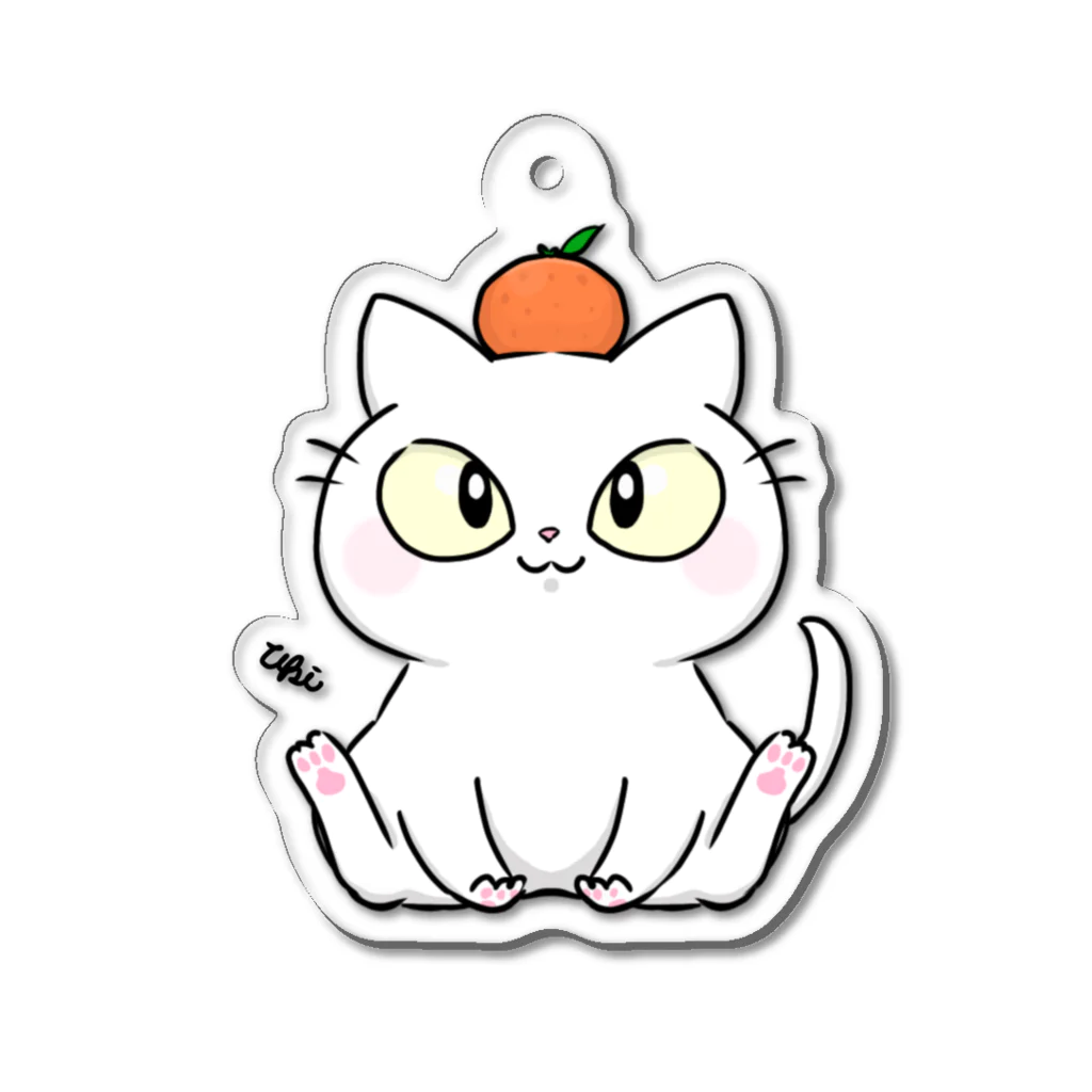 しろねこぽりんとにゃんずといろいろのぽりんもち Acrylic Key Chain