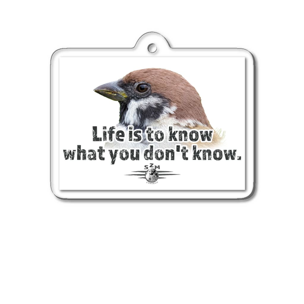 “すずめのおみせ” SUZURI店の横顔 Acrylic Key Chain