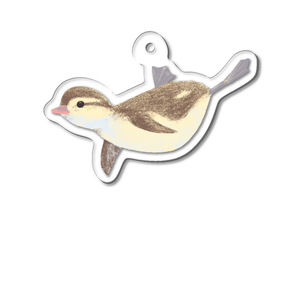 piro piro piccoloのjumping duckling C Acrylic Key Chain