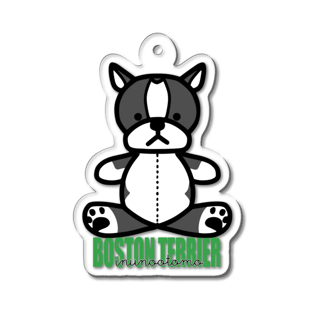 inunootomoのStuffed Bostonterrier. Acrylic Key Chain