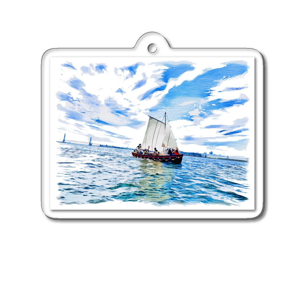 Spirit of Sailors 冒険ギアのSpirit of Sailors　造船用アイテム（夏のセイリングカッター） Acrylic Key Chain