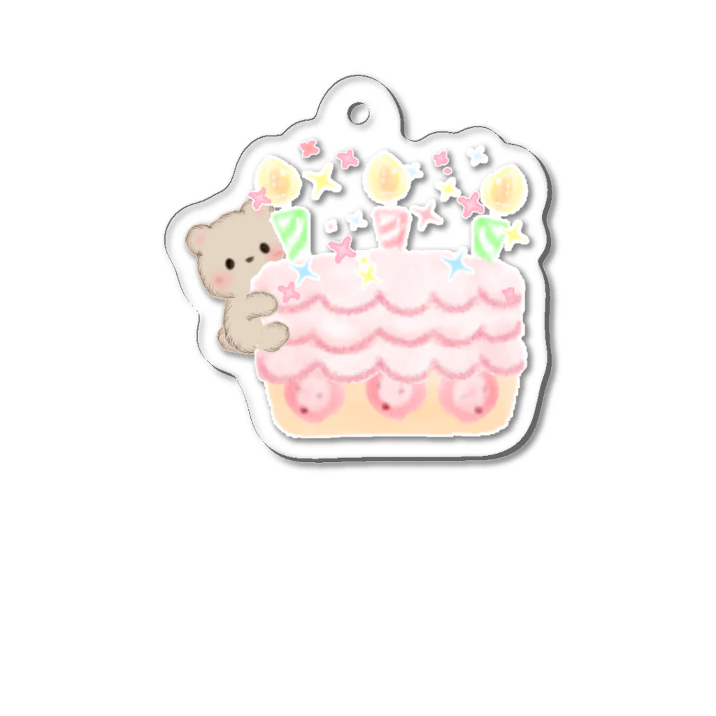 Chatoranのちーくまケーキ Acrylic Key Chain