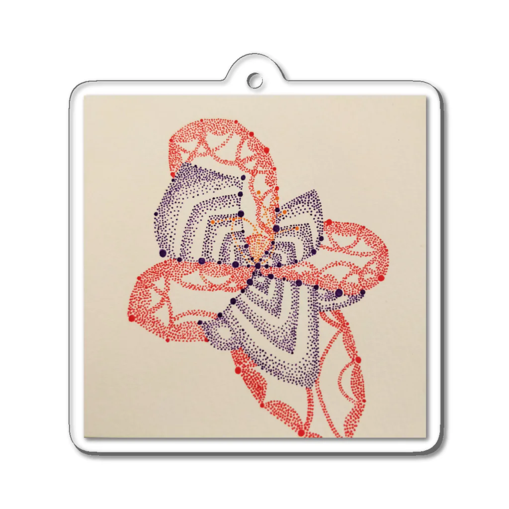 Pointillism loveの雫華 Acrylic Key Chain