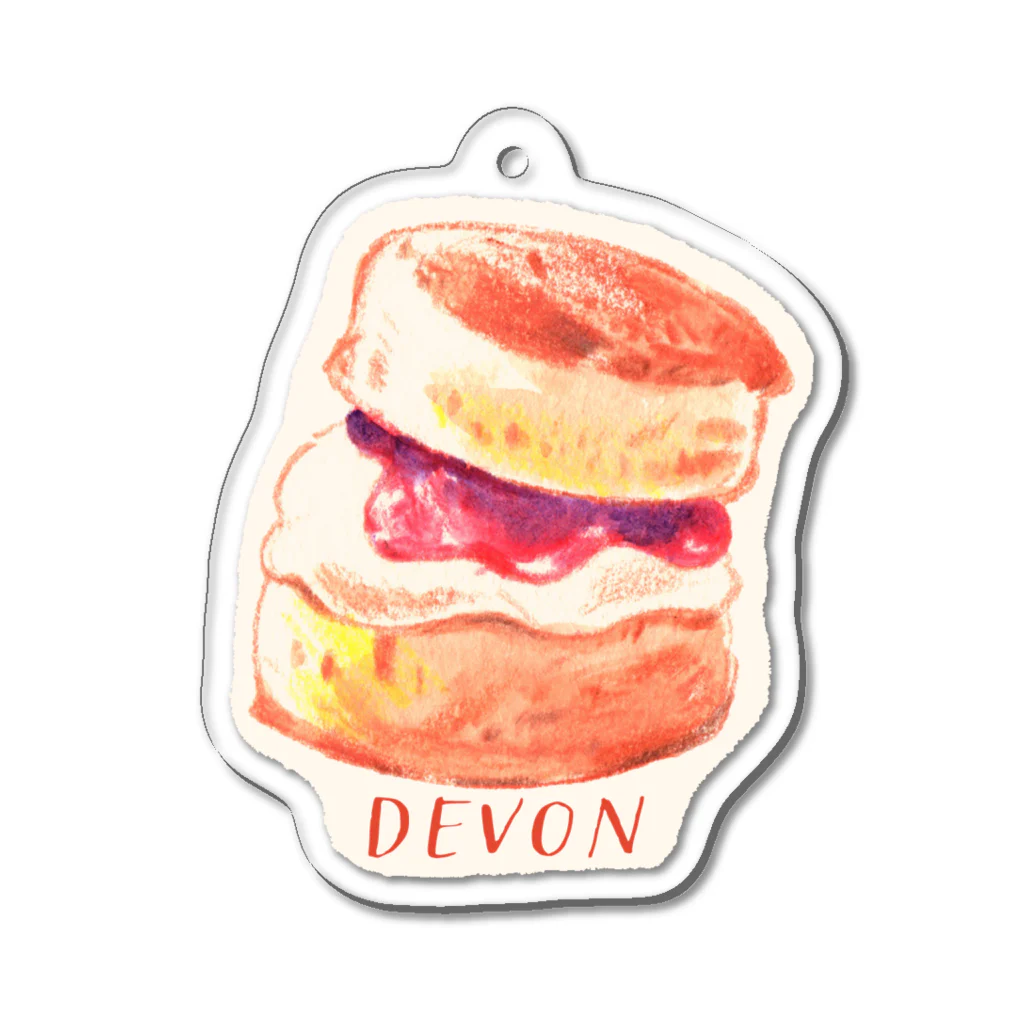 ogura kyoko illustrationのDevon クリームが先！ Acrylic Key Chain