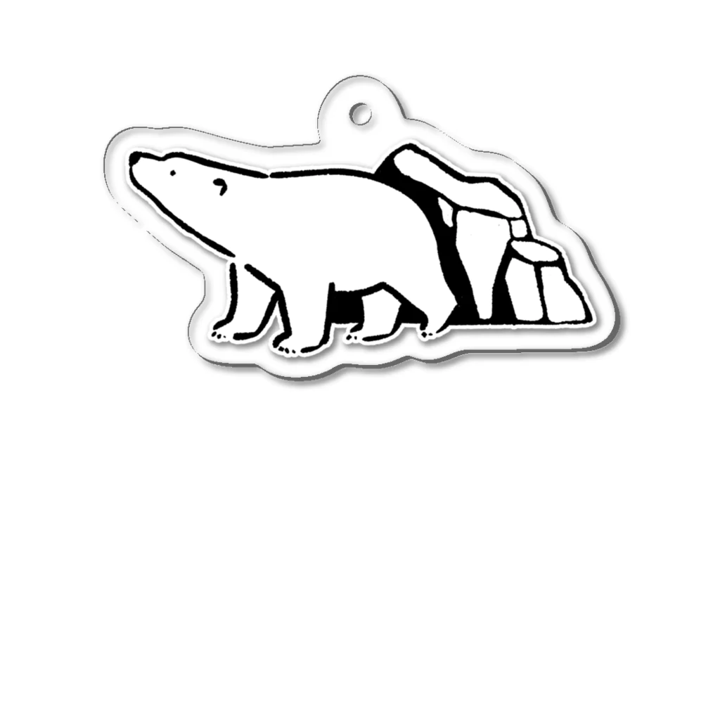 ハルクマ SUZURI STOREのシロクマと氷山 Acrylic Key Chain