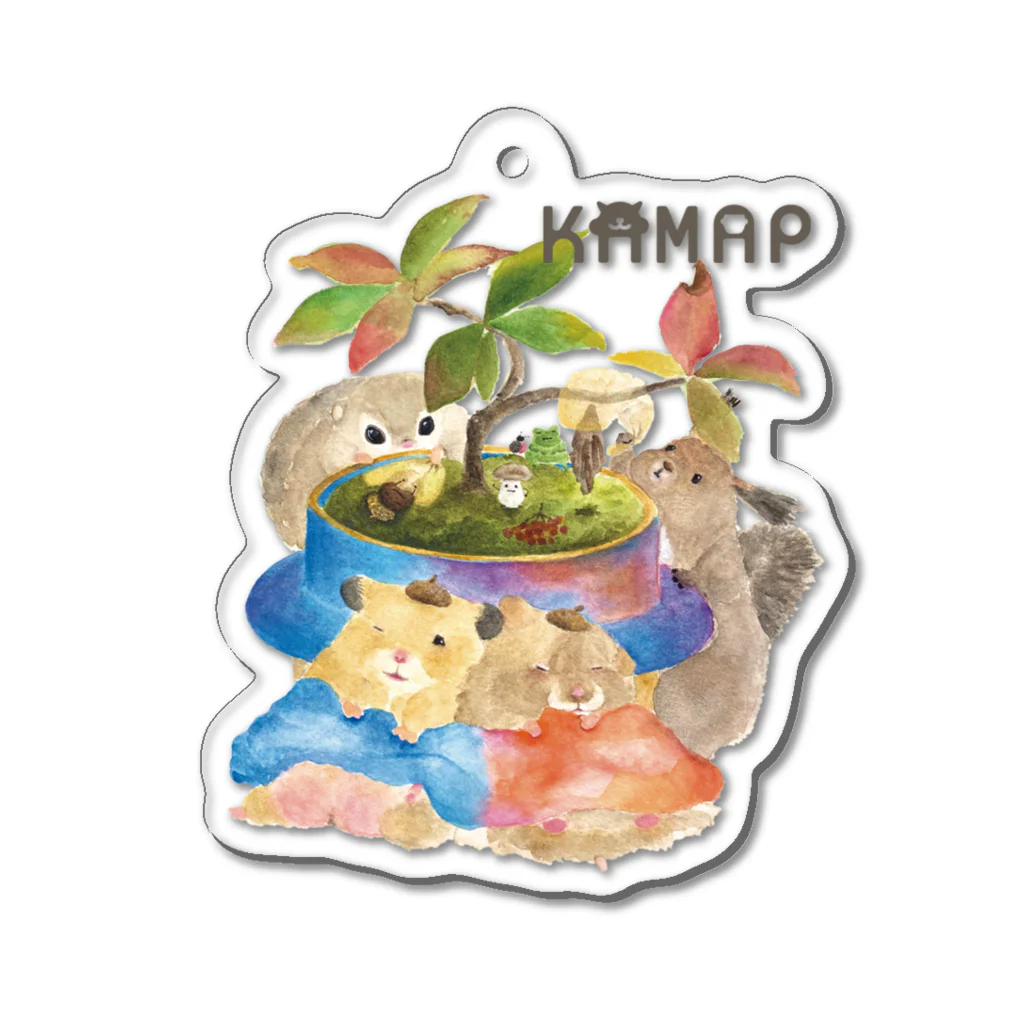 KAMAP ＆ Ricaの【KAMAP】小さな釜めしの木の下で Acrylic Key Chain