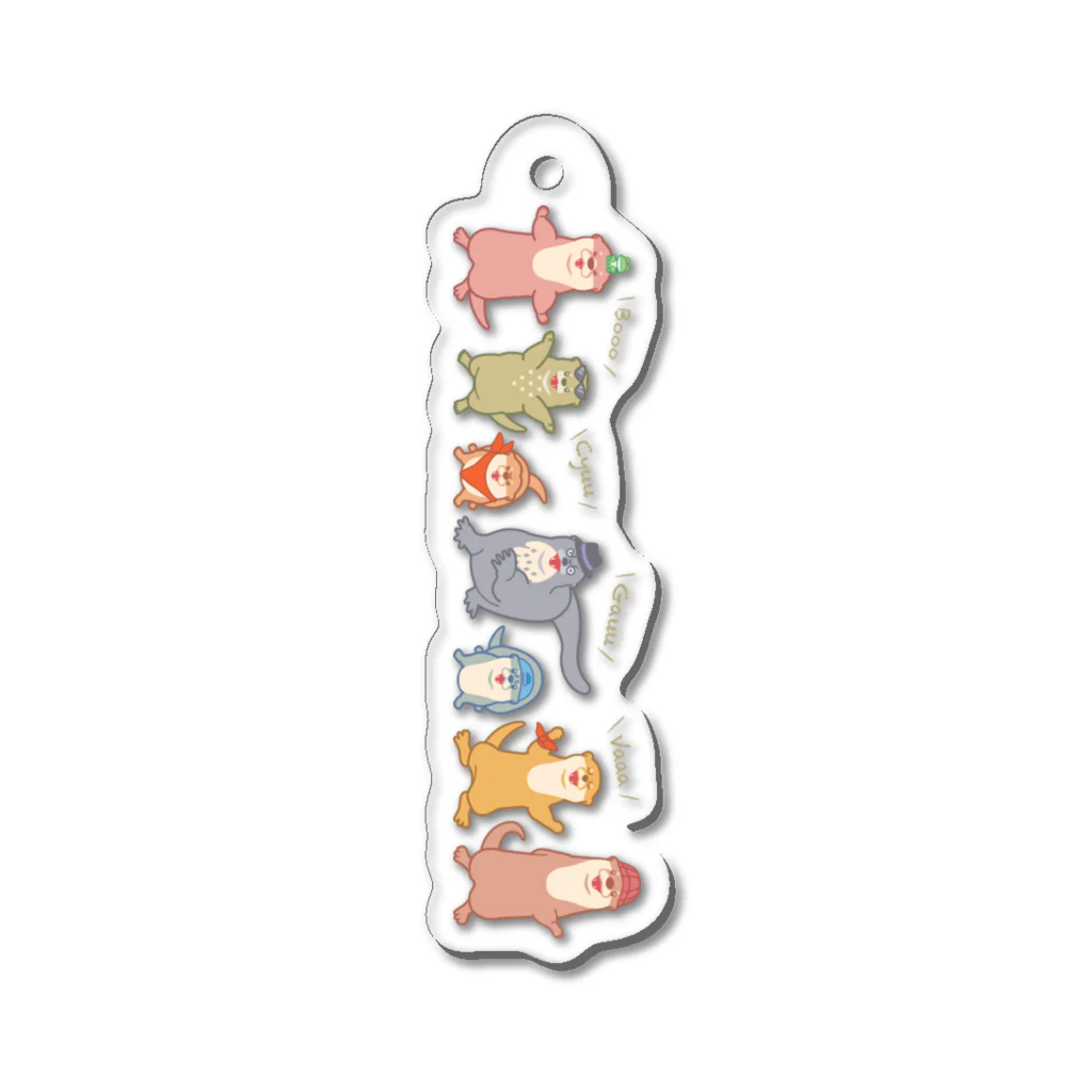 カワウソとフルーツのギャングオッターズ Acrylic Key Chain