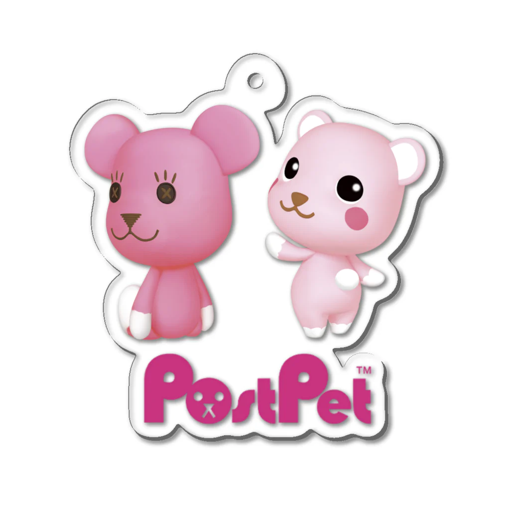 PostPet Official Shopの見返り美モモ＆美コモモ アクリルキーホルダー