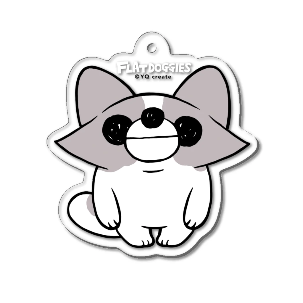 FLAT DOGGIESのBASIC DOGGY Acrylic Key Chain