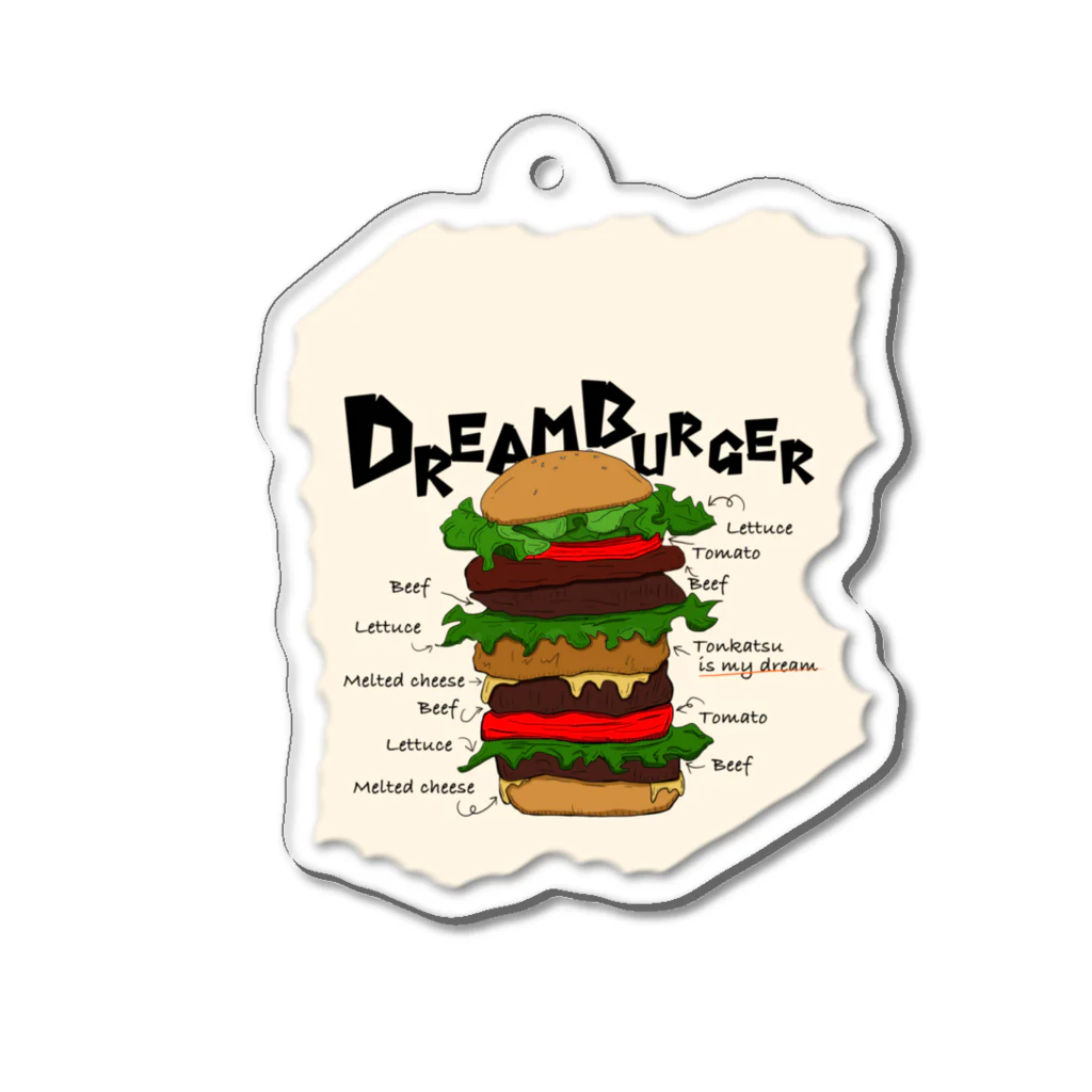 にじいろルークスのDream Burger  アクリルキーホルダー