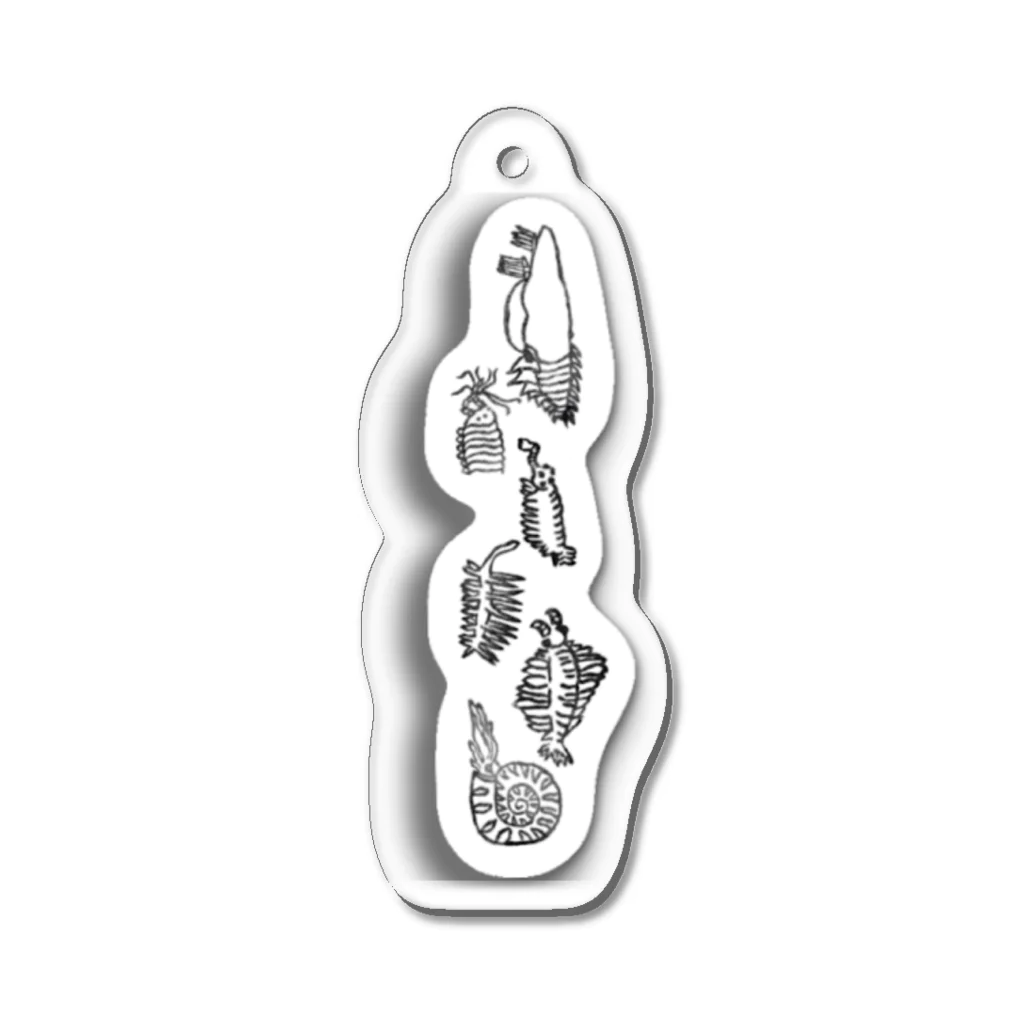 はんこや　ののの並ぶ古代生物 Acrylic Key Chain