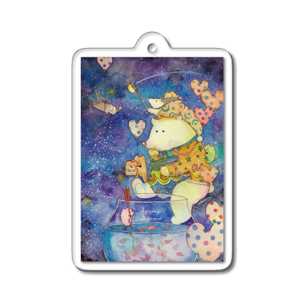 NONKI NIKKIのSpring Diamond Acrylic Key Chain