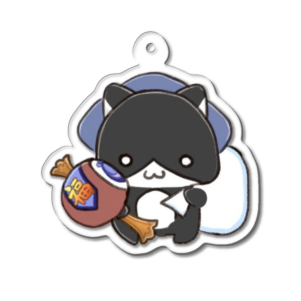 琥珀アンダーソン🍀ねこ七福にゃ～の大黒にゃん（ねこ七福にゃ～） Acrylic Key Chain