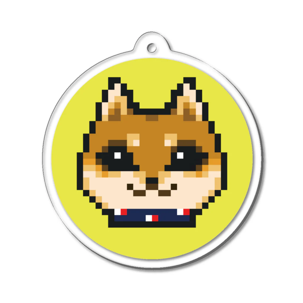 🐕chiki🐕のドット絵あかしば Acrylic Key Chain