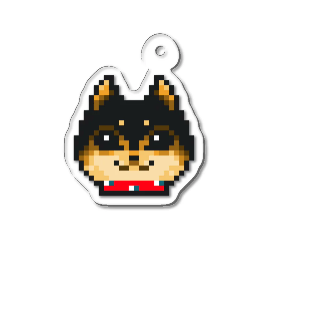 🐕chiki🐕のドット絵くろしば Acrylic Key Chain