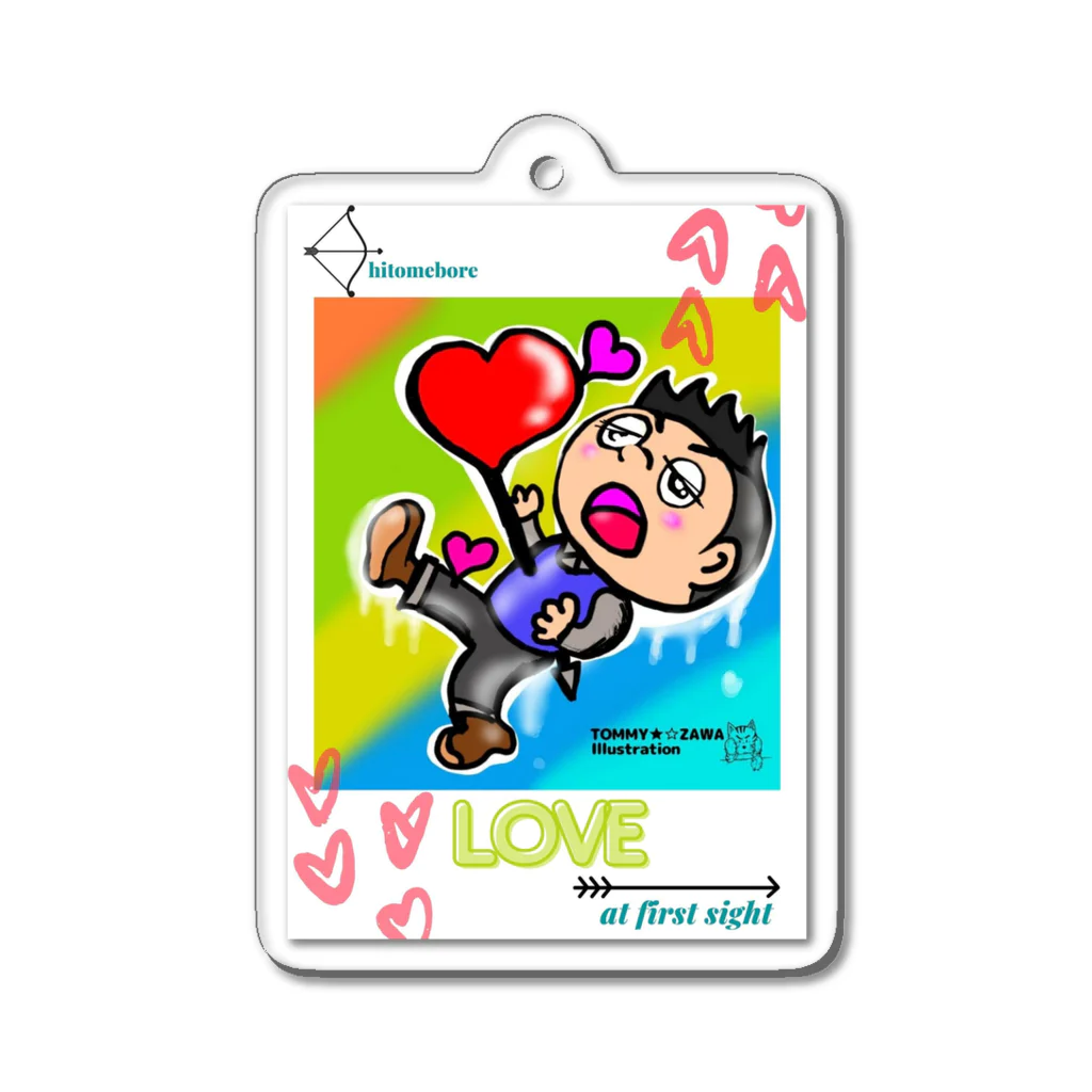 TOMMY★☆ZAWA　ILLUSTRATIONのひとめぼれ。ふたたび。 Acrylic Key Chain