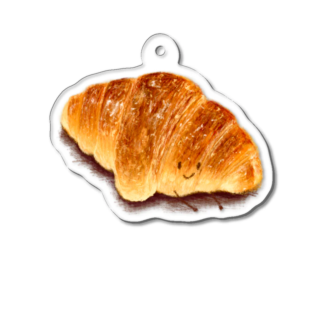 いわさきまゆこ｜食べ物イラストのバタークロワッサン Acrylic Key Chain