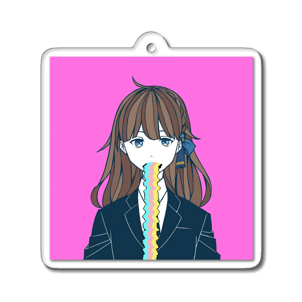 Emma KAWAII CollectionのSuit Emma Rainbow Puke Acrylic Key Chain