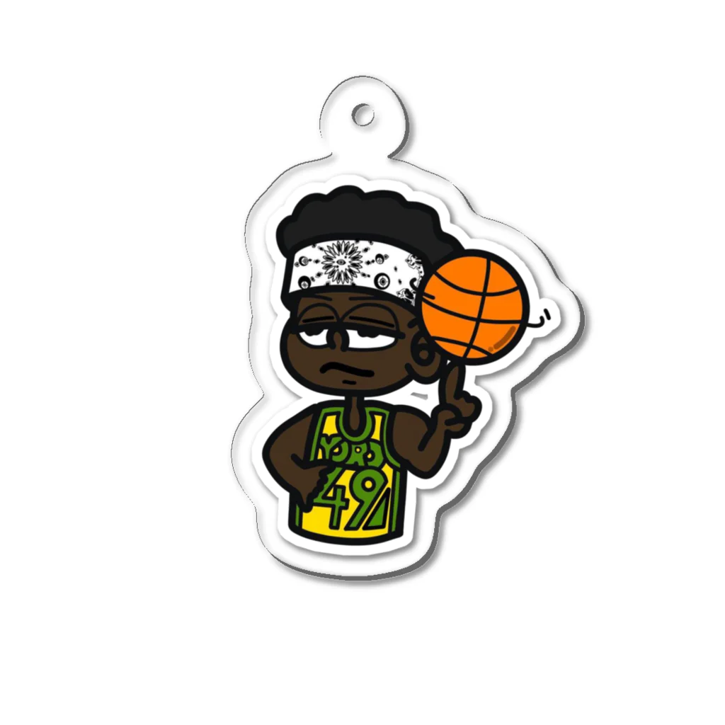 qqqの【Storong basketball playr】 アクリルキーホルダー