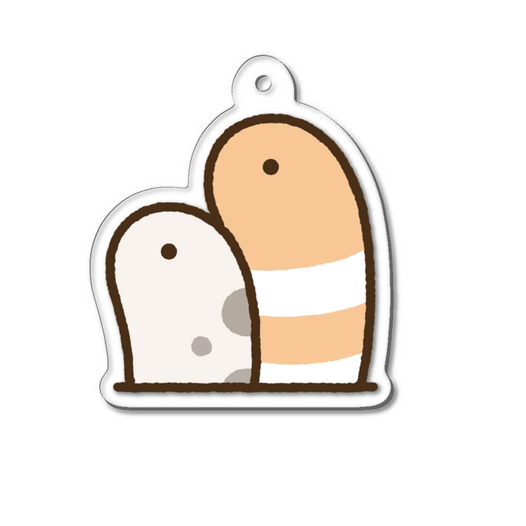 かやぬゆみのチンアナゴとニシキアナゴ Acrylic Key Chain