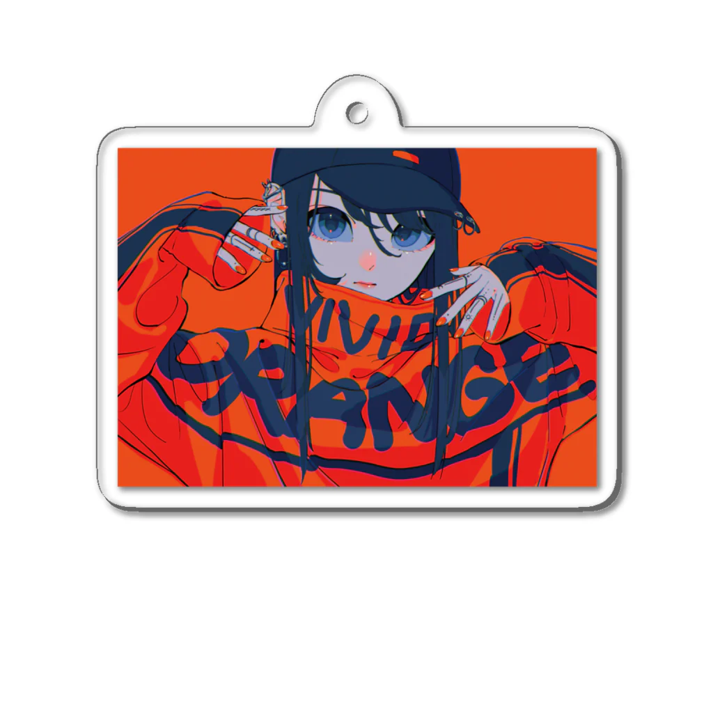 りたおのvivid orange Acrylic Key Chain