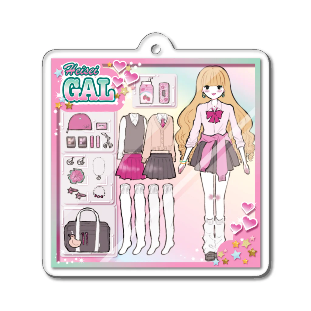 aigamoのHeisei GAL KEYCHAIN アクリルキーホルダー