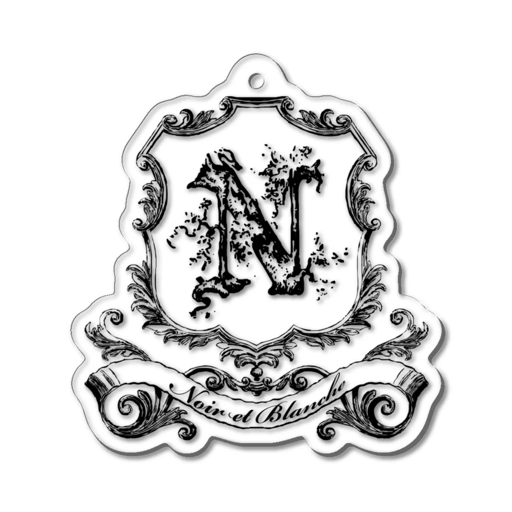 noir et blancheのnoir et blanche ブランドロゴ Acrylic Key Chain