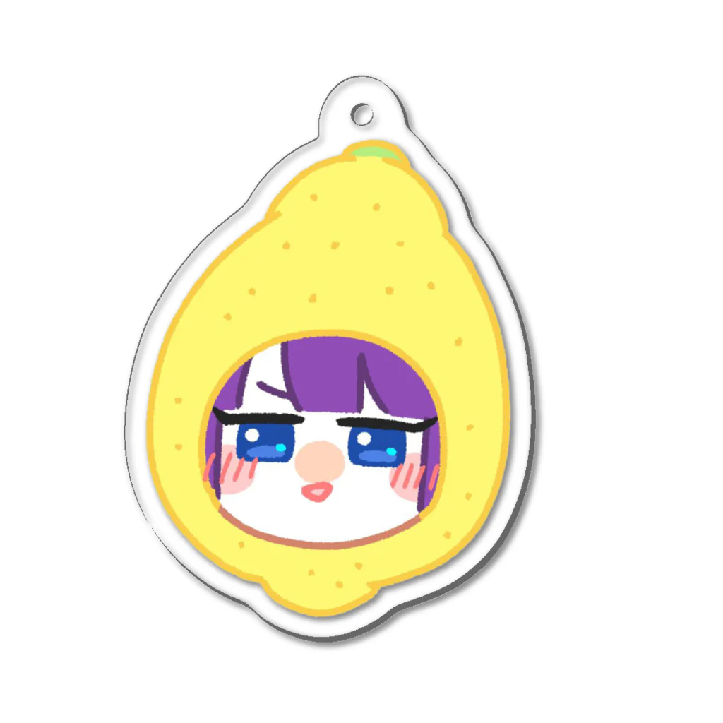 YU-RI...@帝国Tシャツ販売中😈🍇🐛💜のユリレモンチャーム Acrylic Key Chain