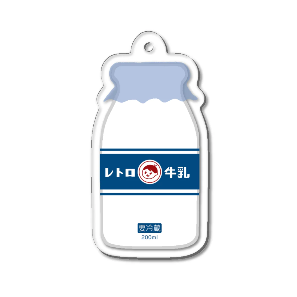 はたこのレトロ牛乳 Acrylic Key Chain