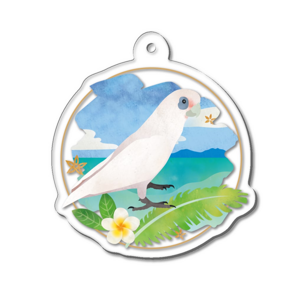 アカビタイムジオウム Acrylic Key Chain By Mikiho トリピカル Mksousaku Suzuri