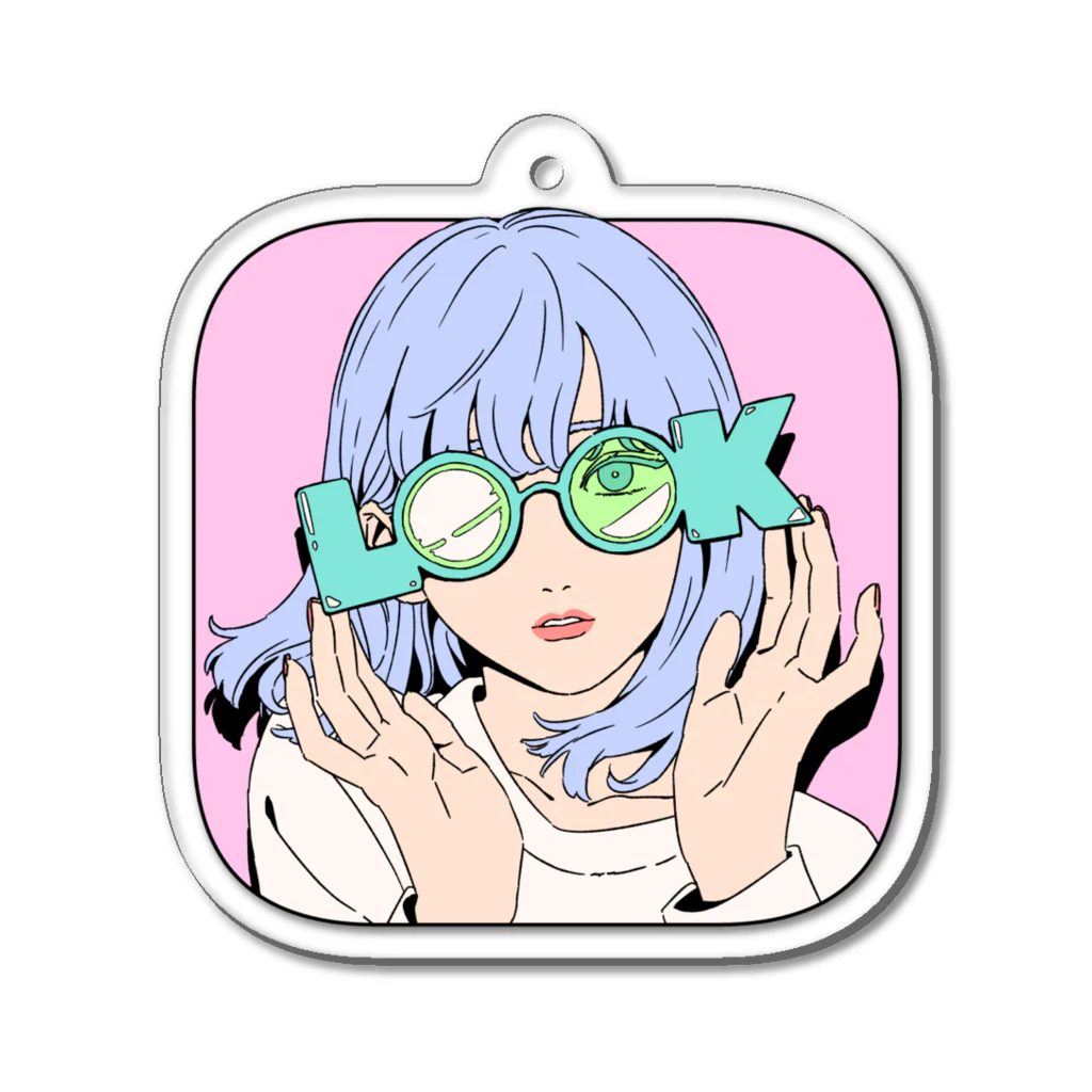 ねこぜもんのLOOK ( Type B ) Acrylic Key Chain