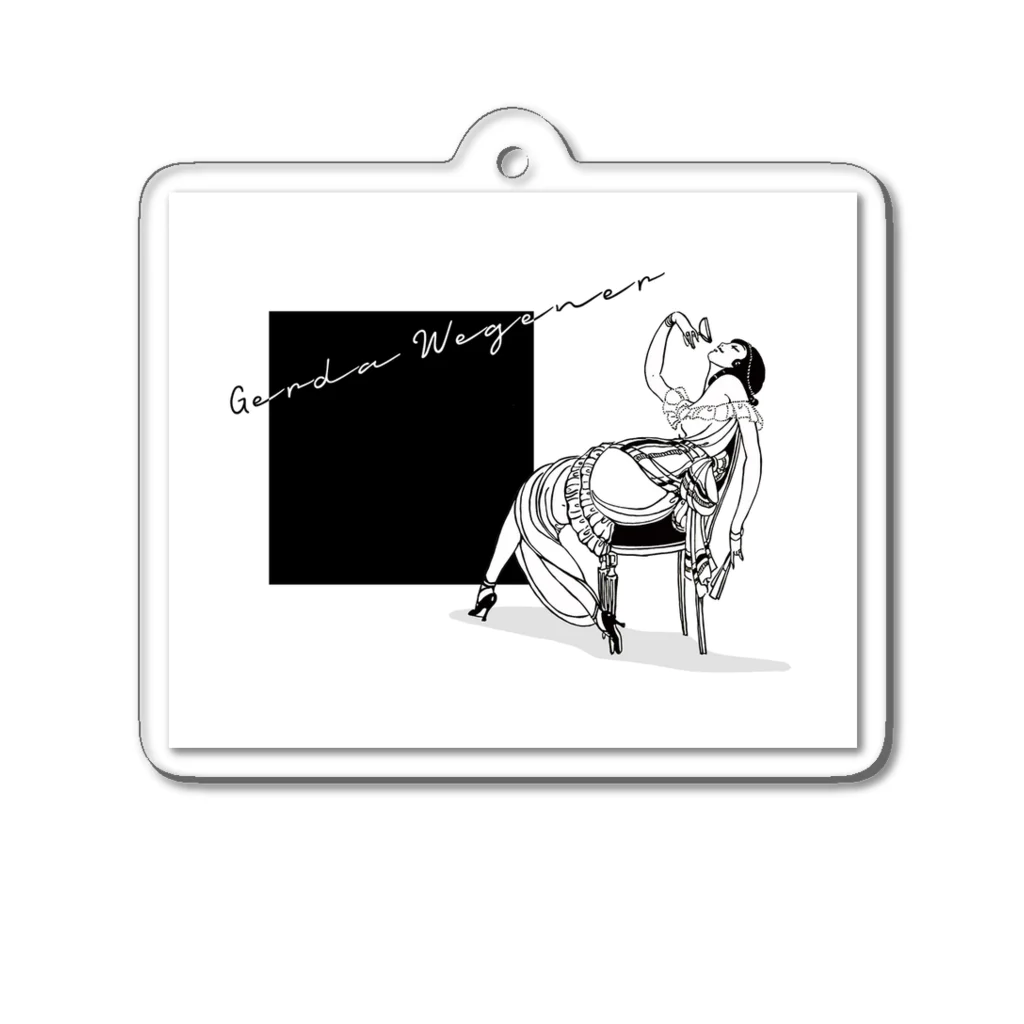 Cordelia　SUZURI分室のGERDA "Black square" Acrylic Key Chain